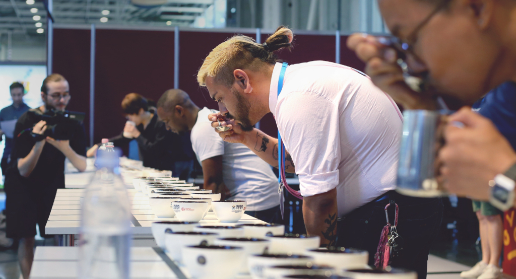 CUEVAS! Steve Cuevas of Keffa Coffee in the USA doing his thing.